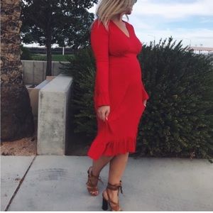 ASOS maternity red dress